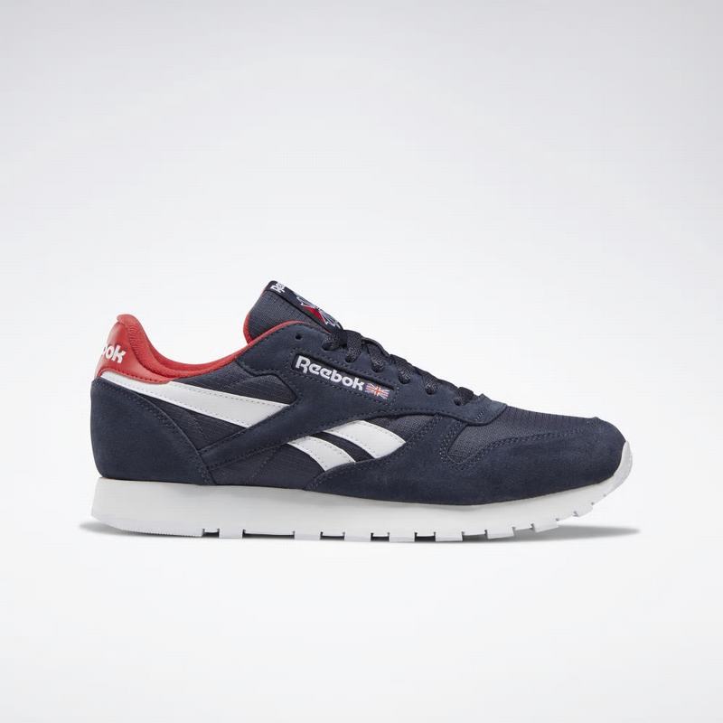 Tenisi Reebok Classic Leather Barbati Bleumarin/Rosii/Albi Romania ZB6394IM